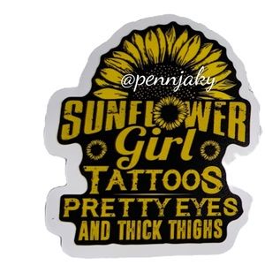 🍂SUNFLOWER tattoo sticker for water bottles laptops cards crafts cp case